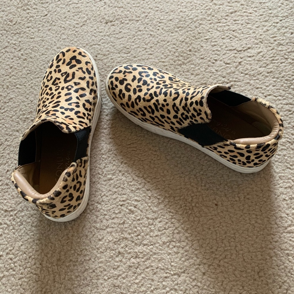 Leopard print bootie sneakers